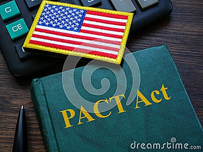 The Promise to Address Comprehensive Toxics PACT Act on the desk. Stock Photo