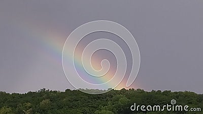 Promising joy arches in rainbow Stock Photo