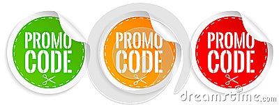 Promo code vector sticker Vector Illustration