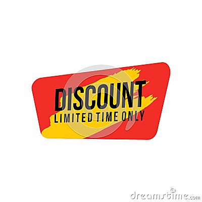 Discount tag with special offer sale sticker. Cartoon Illustration