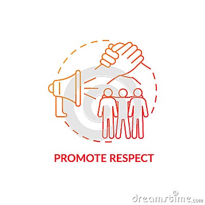 Promote respect concept icon Vector Illustration