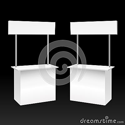 Promotion booth Vector Illustration