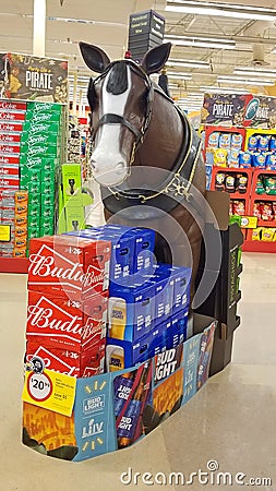 Promotion For Budweiser Beer In Winn Dixie Editorial Stock Photo