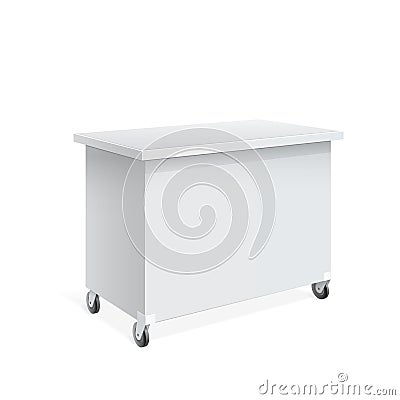 Promotion counter, Retail Trade Stand Vector Illustration