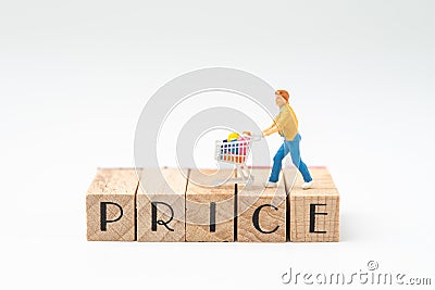 Promotion and pricing for marketing commerce concept, miniature Stock Photo