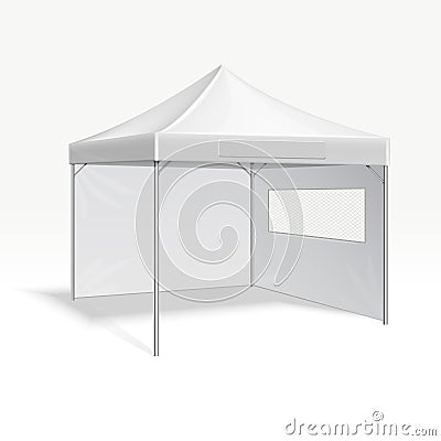 Promotional advertising folding tent vector illustration for outdoor event Vector Illustration