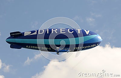 Promotional airship over Miami Editorial Stock Photo