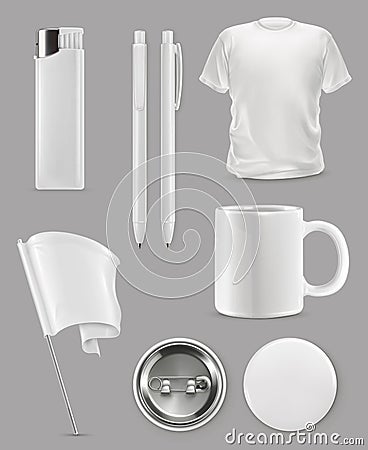 Promotional items mockup Stock Photo