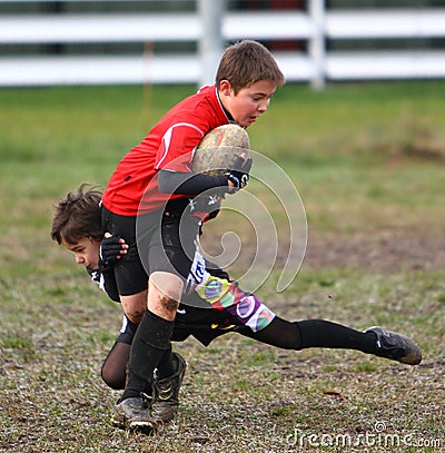 Promotional tournament of youth rugby Editorial Stock Photo
