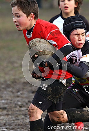 Promotional tournament of youth rugby Editorial Stock Photo