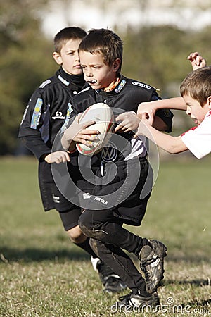 Promotional tournament of youth rugby Editorial Stock Photo