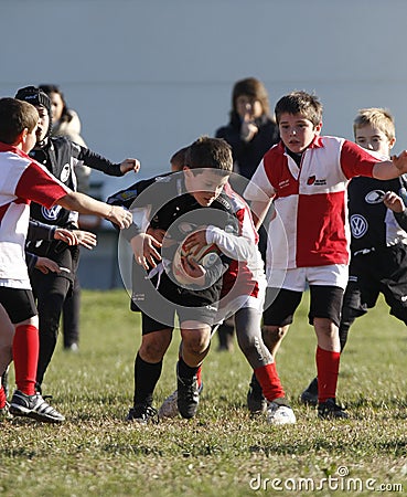 Promotional tournament of youth rugby Editorial Stock Photo