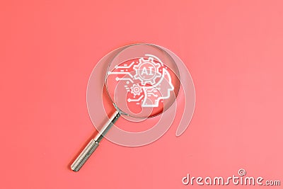 Prompt text, Chatbot on computer with smart Artificial Intelligence Stock Photo