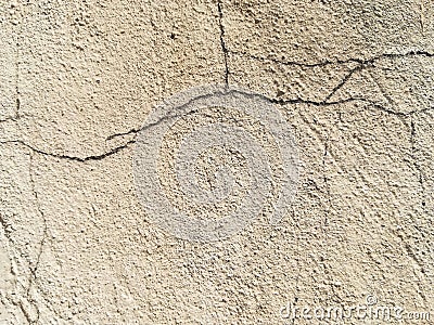 Pronounced effect crack in a wall Stock Photo