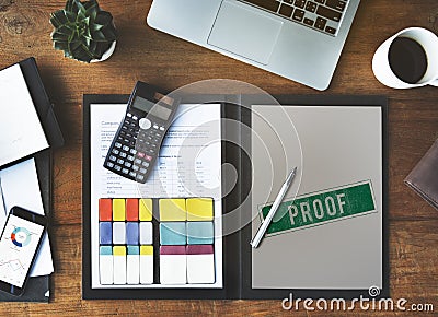Proof Confirmation Truth Valid Authentication Concept Stock Photo