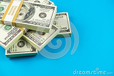 Prop Money Dollars.Full Print Old Style.100 Dollar Bills for Movies, Advertising, Play, Fake, Party, Supreme Spray, Gun Cannon, Editorial Stock Photo