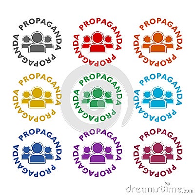 Propaganda icon isolated on white background. Set icons colorful Vector Illustration