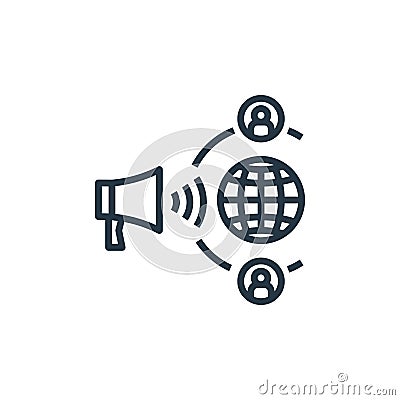 propaganda icon vector from detecting fake news concept. Thin line illustration of propaganda editable stroke. propaganda linear Vector Illustration