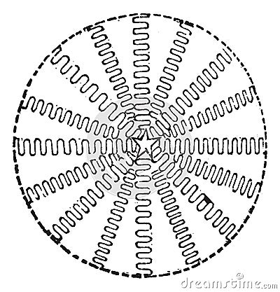 Propagation of light in non-inertial reference frames vintage engraving Vector Illustration