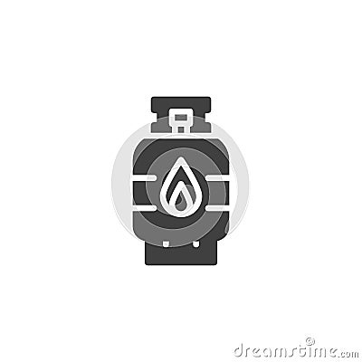 Propane gas cylinder vector icon Vector Illustration