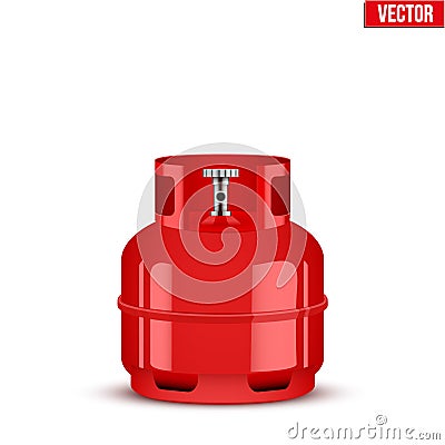 Propane Gas small cylinder. Vector Illustration Vector Illustration