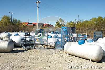 Propane Tanks Stock Photo