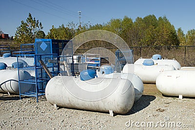 Propane Tanks Stock Photo