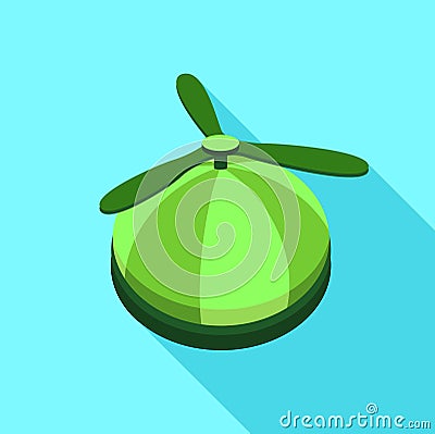 Propeller hat icon, flat style Vector Illustration