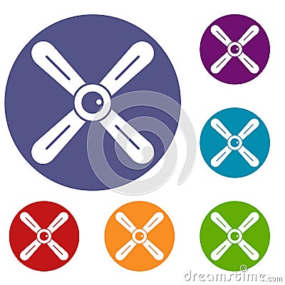 Propeller icons set Vector Illustration