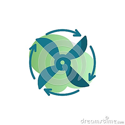 Propeller rotating arrows icon vector Vector Illustration