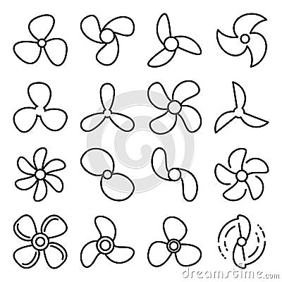 Propeller icons Vector Illustration