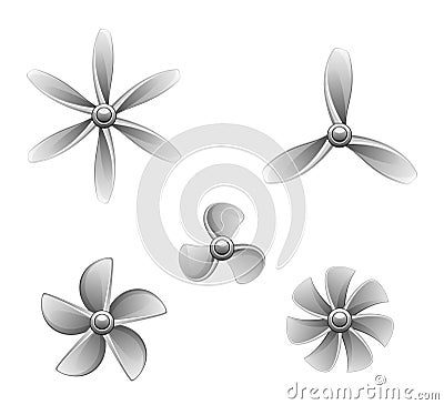 Propeller set Vector Illustration