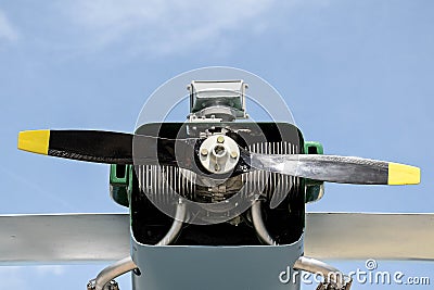 Propeller of a small drone close-up Stock Photo