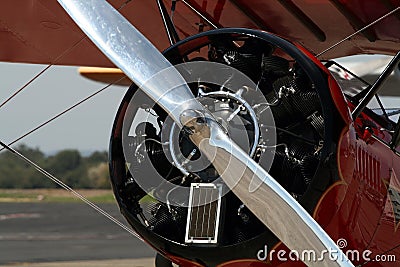 Propeller of small plane Stock Photo