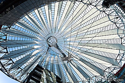 Propellerblade roof postdamer platz berlin germany Stock Photo