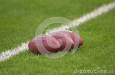 Properly inflated NFL footballs Editorial Stock Photo