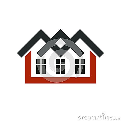 Property developer stylish icon, estate agency corporate symbol. Vector Illustration