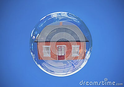 Property house bubble Stock Photo