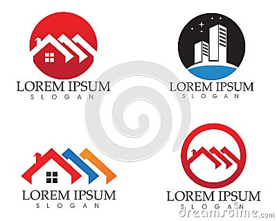 Property house and home logos template vector Vector Illustration