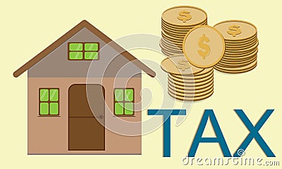 Property housing And Tax Vector illustration concept home law Vector Illustration