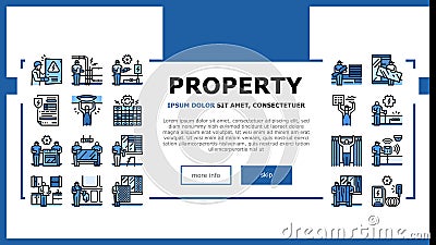 Property Maintenance And Repair Landing Header Vector Vector Illustration