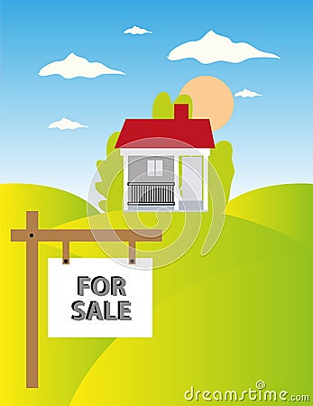 Property Sale Cartoon Illustration