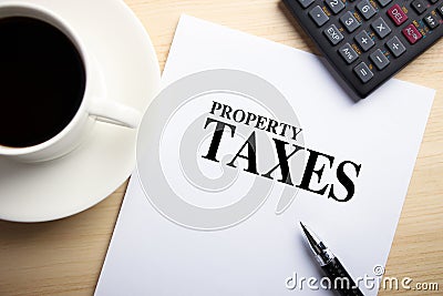 Property Taxes Stock Photo