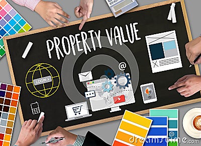 Property Value , Businessman Property Value , Real estate Proper Stock Photo