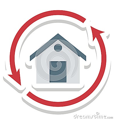 Property Value, Price Increasing Isolated Vector Icons can be modify with any Style Stock Photo