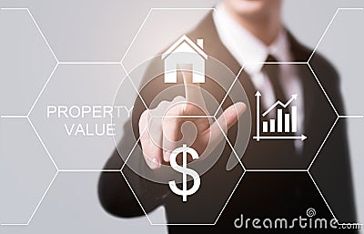 Property Value Real Estate Market Internet Business Technology Concept Stock Photo