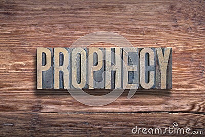 prophecy word wood Stock Photo