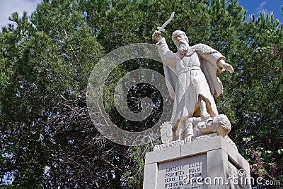 Prophet Elijah statue Stock Photo