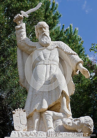 Prophet Elijah statue Stock Photo