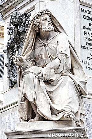 Prophet Isaiah by Revelli. Column of the Immaculate Conception, Rome. Italy Stock Photo